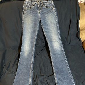 Women’s Silver Suki Mid Slim Bootcut Jeans size W26/L33